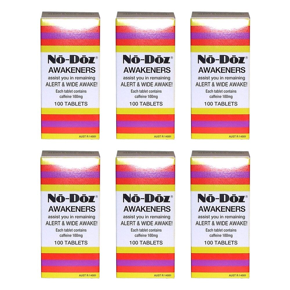 No-Doz Awakeners 100 Tablets Pack of 6