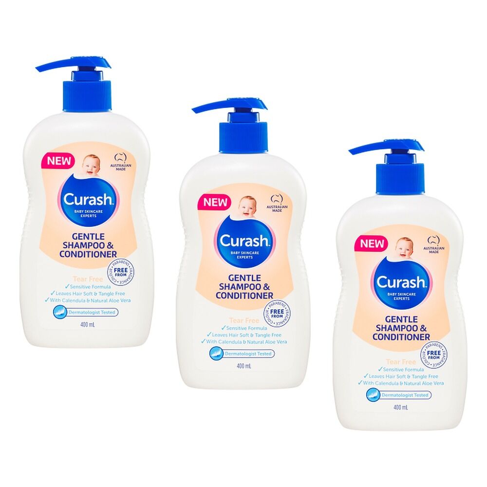 Curash Gentle Shampoo & Conditioner 400mL Pack of 3