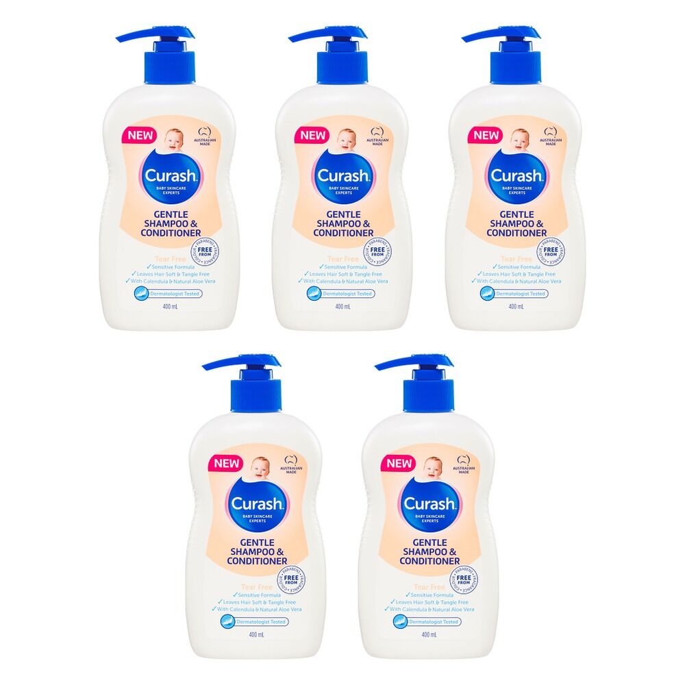 Curash Gentle Shampoo & Conditioner 400mL Pack of 5