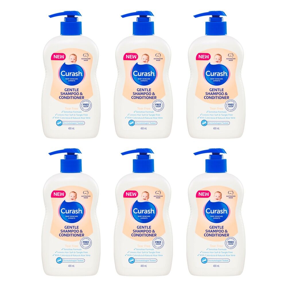 Curash Gentle Shampoo & Conditioner 400mL Pack of 6