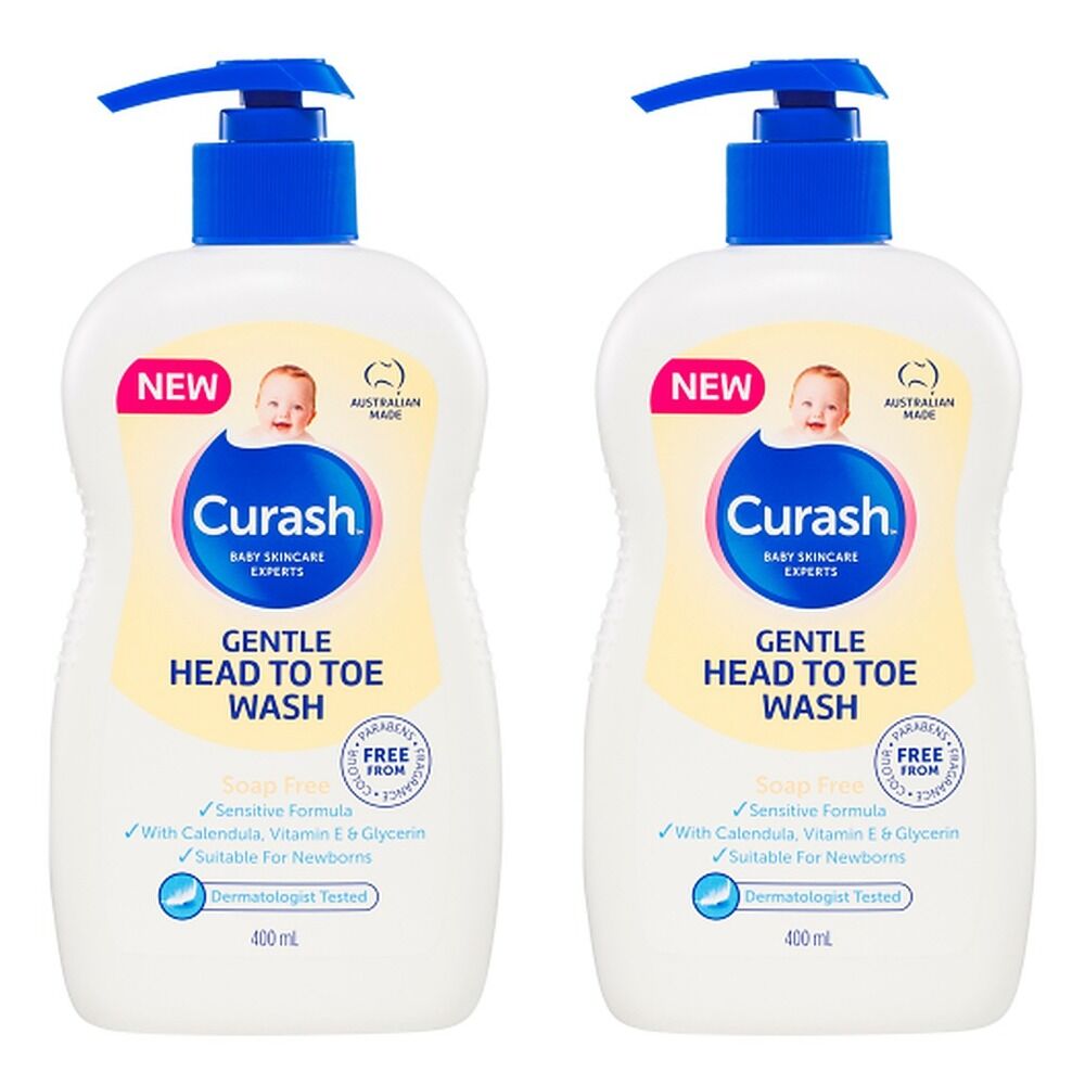 Curash Gentle Head To Toe Wash 400mL Pack of 2