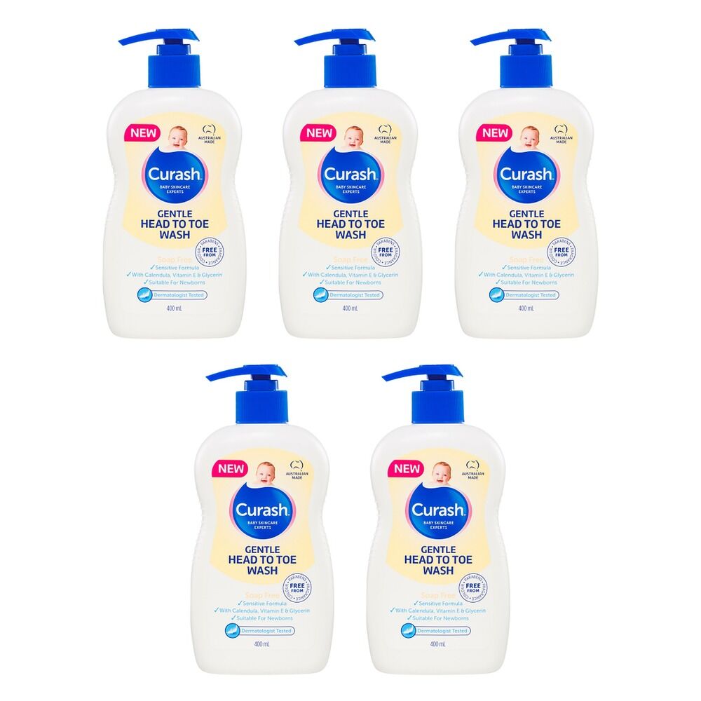 Curash Gentle Head To Toe Wash 400mL Pack of 5