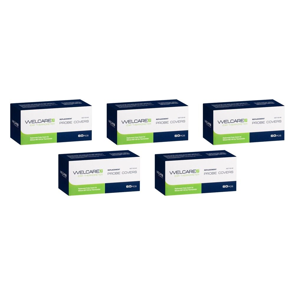 Omron Welcare Ear Thermometer Probe Covers 60 Pack Bundle of 5