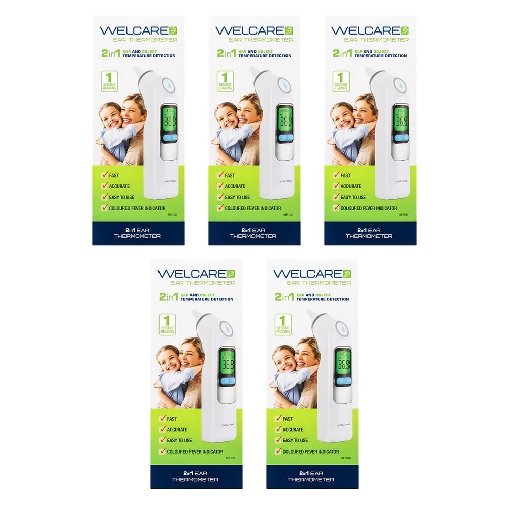 Welcare 2 in 1 Ear Thermometer Pack of 5