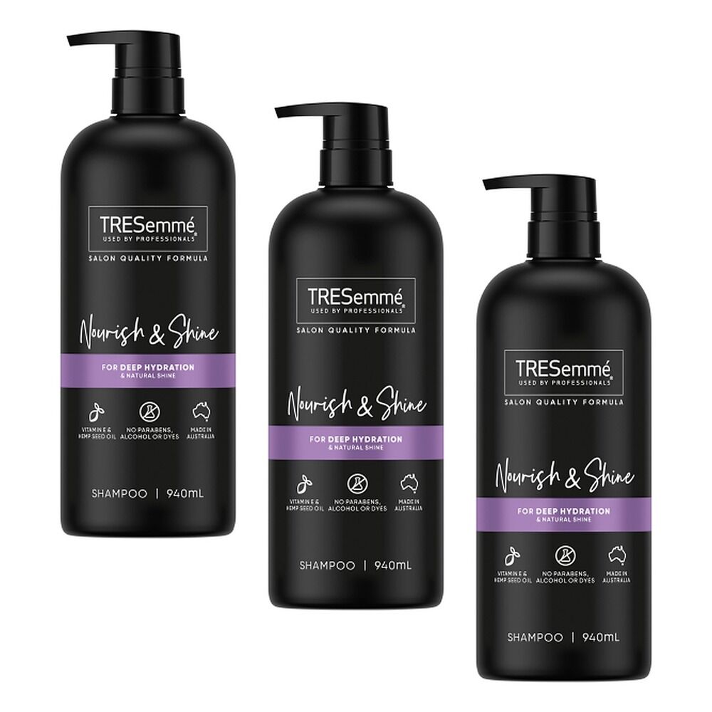 TRESemme Nourish & Shine Shampoo 940mL Pack of 3