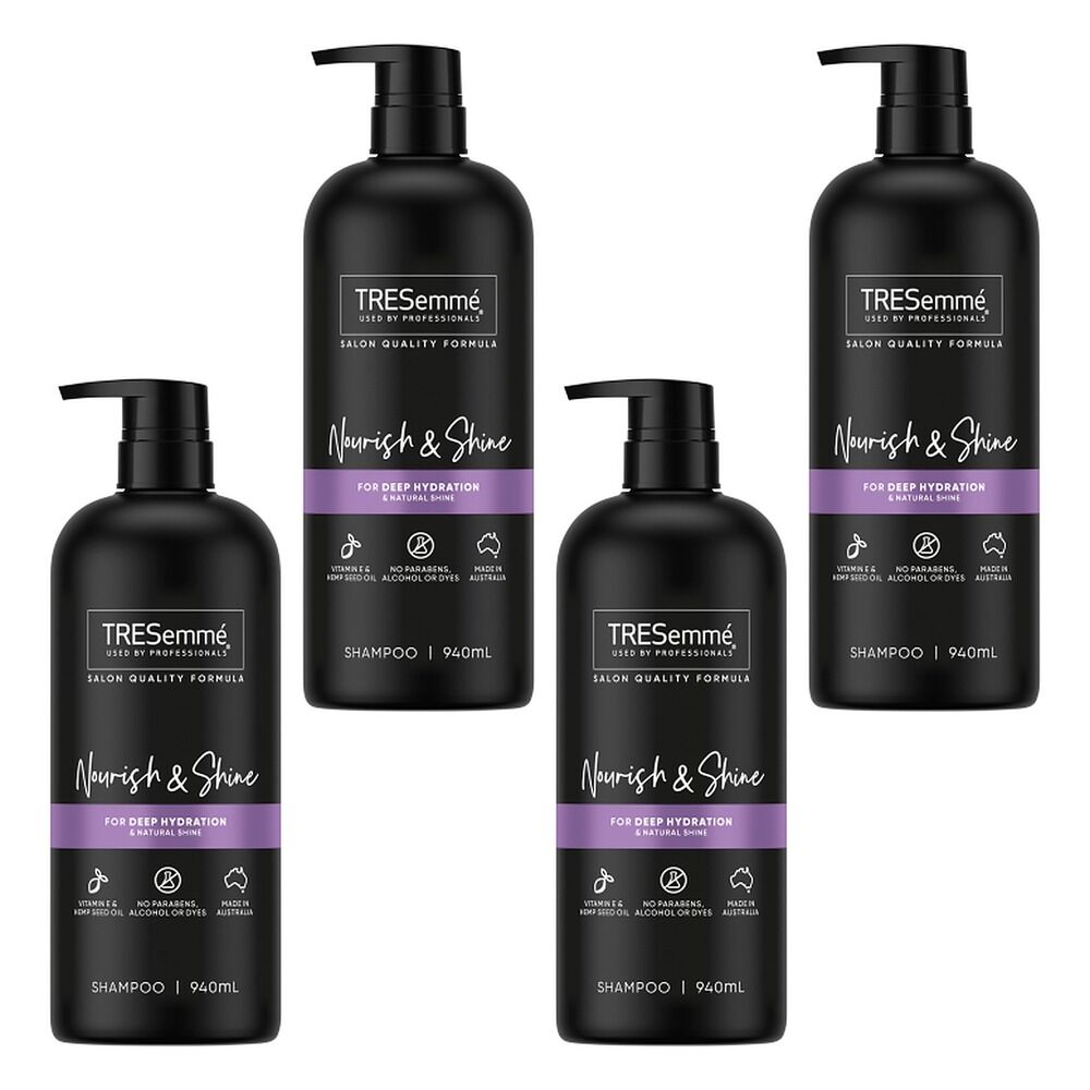 TRESemme Nourish & Shine Shampoo 940mL Pack of 4