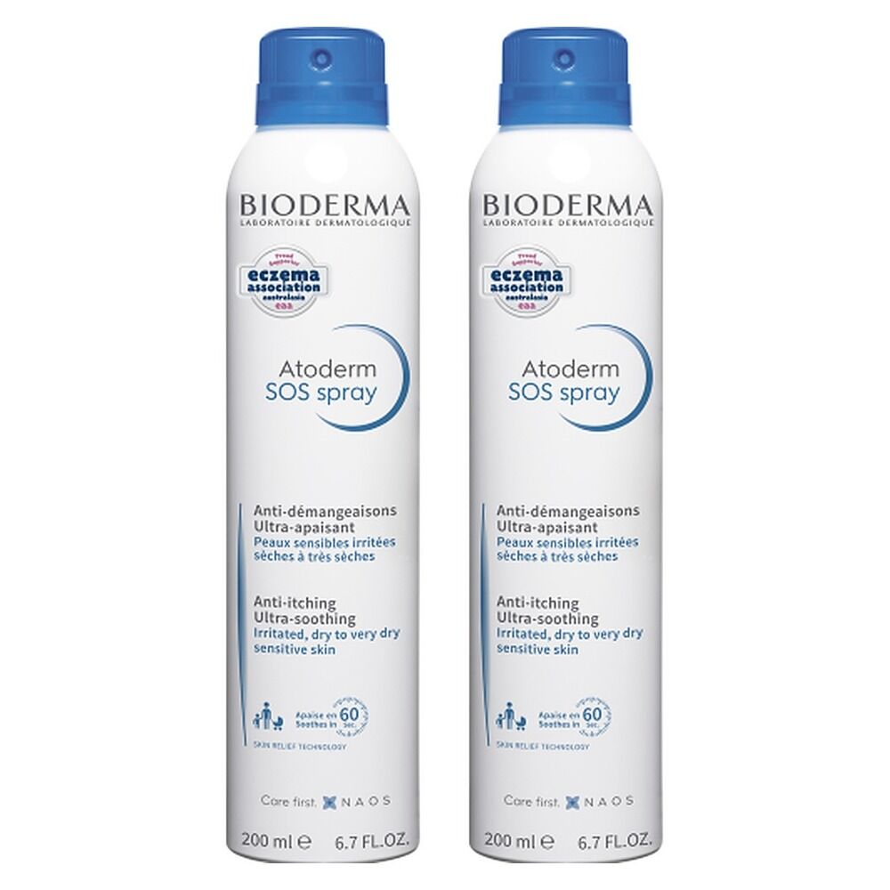 Bioderma Atoderm SOS Spray Anti-Itching Care 200mL Pack of 2