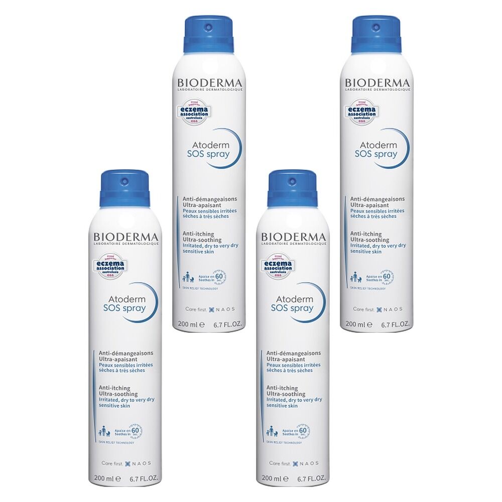 Bioderma Atoderm SOS Spray Anti-Itching Care 200mL Pack of 4