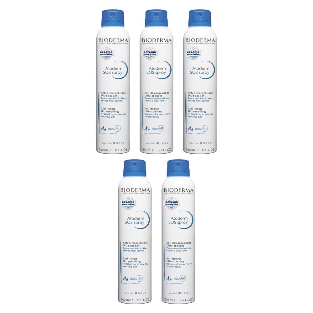 Bioderma Atoderm SOS Spray Anti-Itching Care 200mL Pack of 5