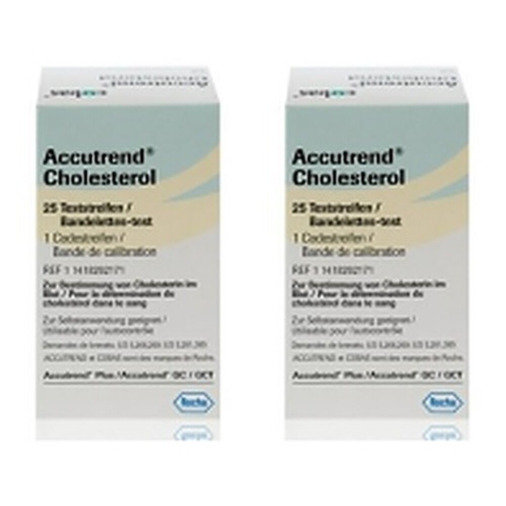 Accutrend Cholesterol Strips 25 Pack Bundle of 2