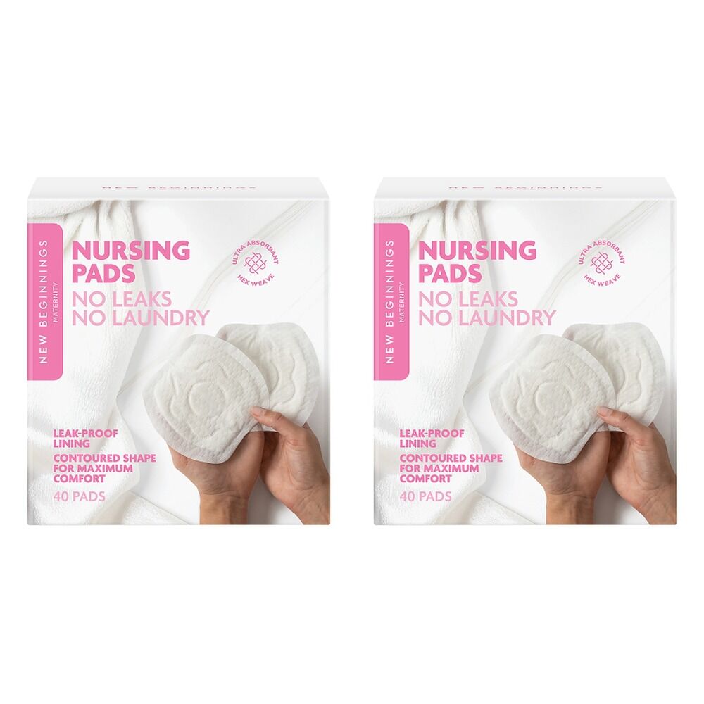 New Beginnings Nursing Pads 40 Pack Bundle of 2