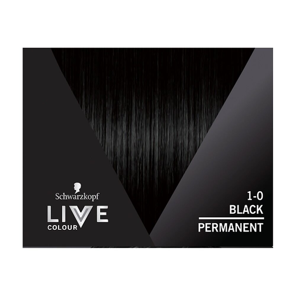 Schwarzkopf LIVE Colour Permanent 1.0 Black x 3