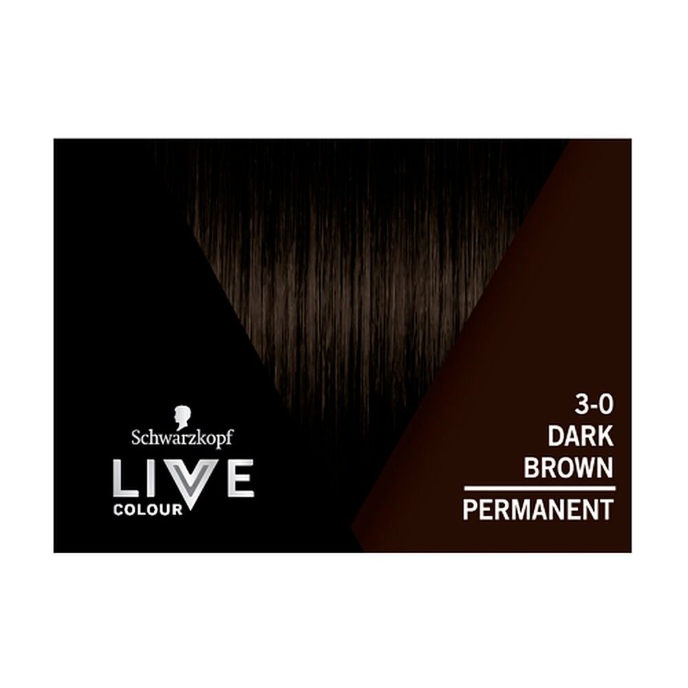 Schwarzkopf LIVE Colour Permanent 3.0 Dark Brown x 3
