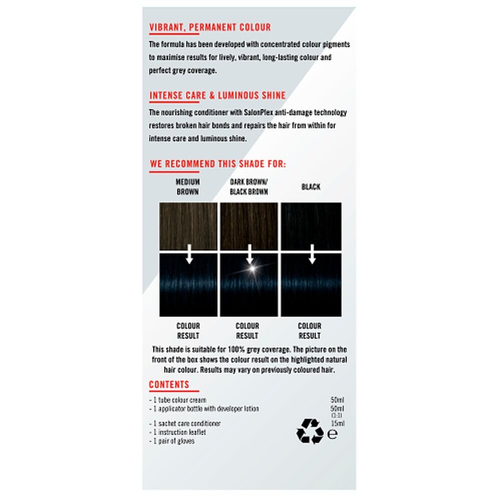 Schwarzkopf LIVE Colour Permanent 1.1 Blue Black x 3