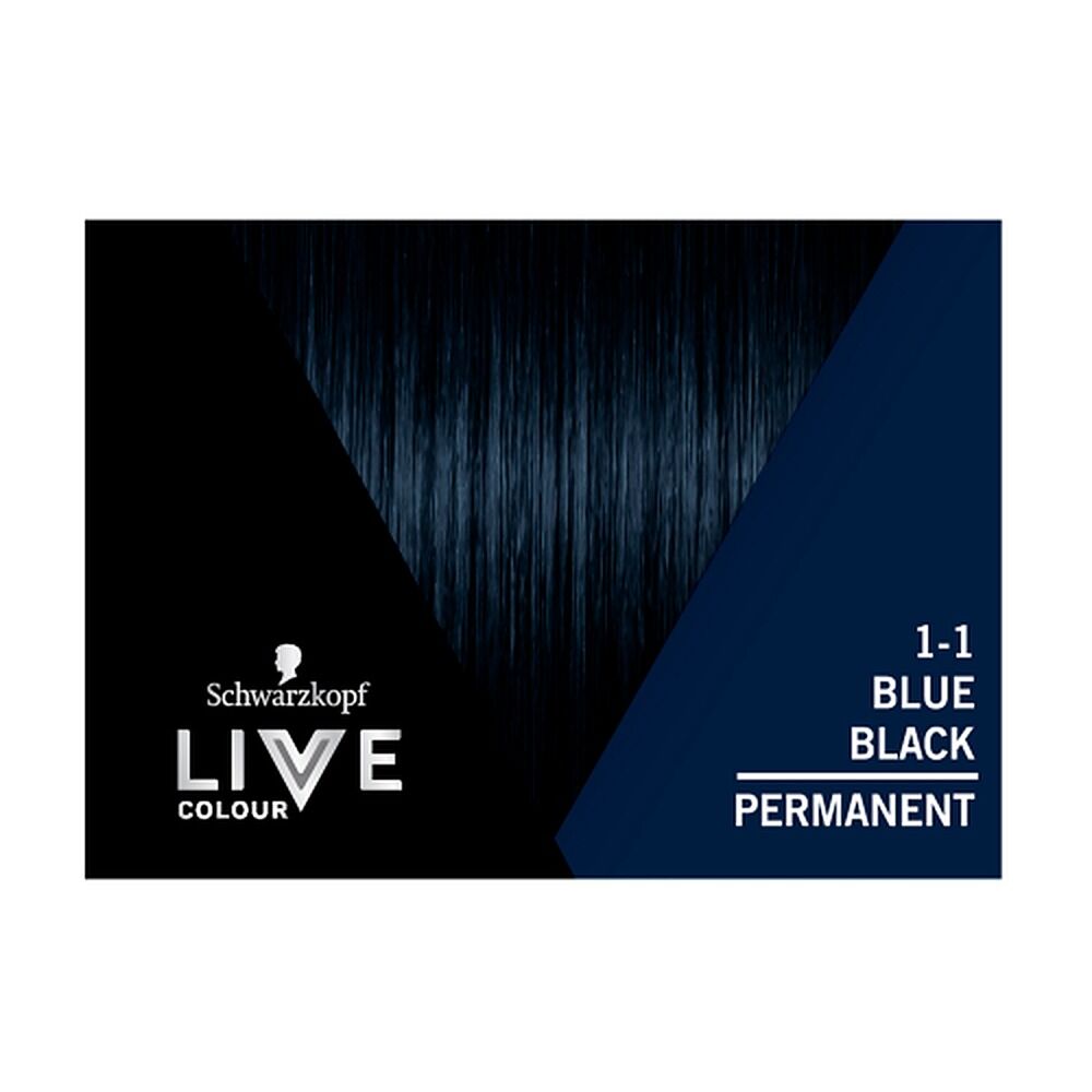 Schwarzkopf LIVE Colour Permanent 1.1 Blue Black x 3