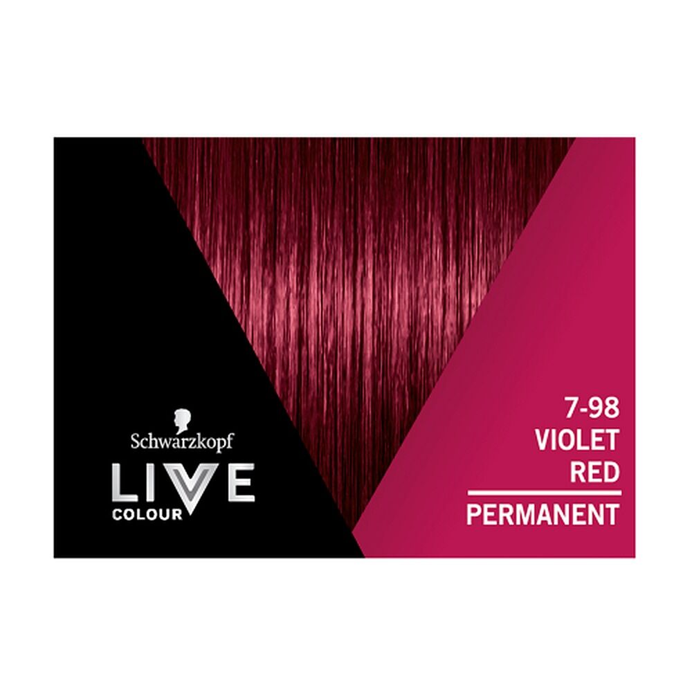 Schwarzkopf LIVE Colour Permanent 7.98 Violet Red x 3