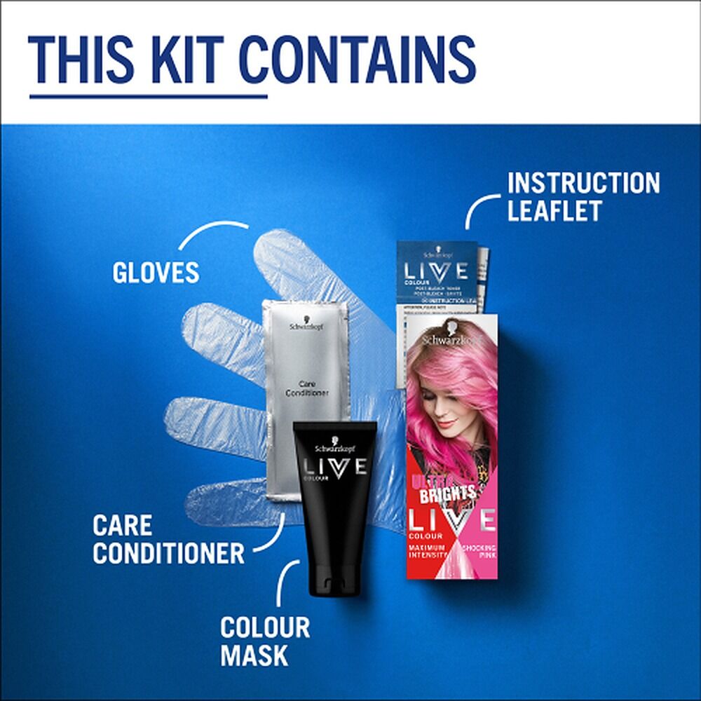 Schwarzkopf LIVE Colour Ultra Brights Shocking Pink Semi-Permanent 75mL