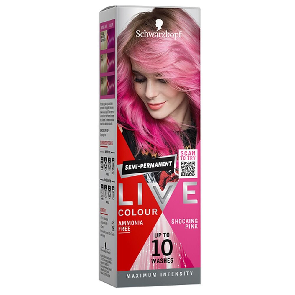 Schwarzkopf LIVE Colour Ultra Brights Shocking Pink Semi-Permanent 75mL