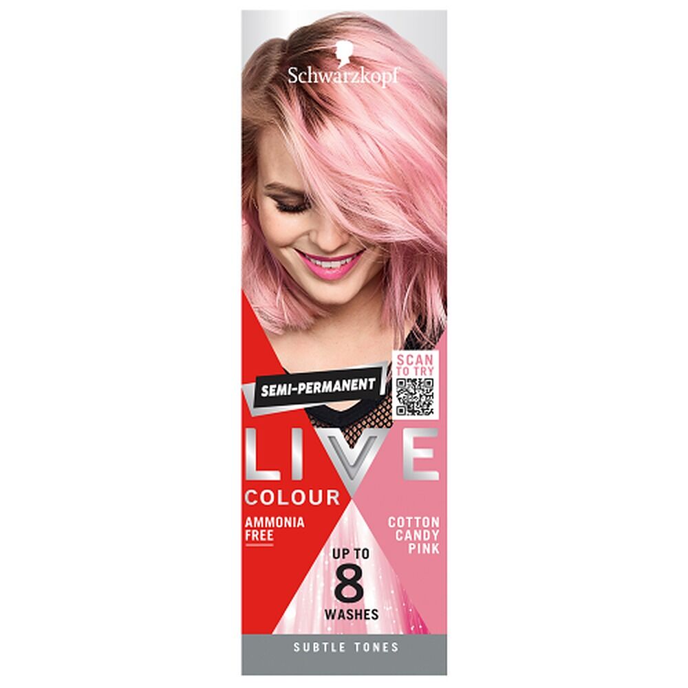 Schwarzkopf LIVE Colour Pastels Cotton Candy Pink 75mL