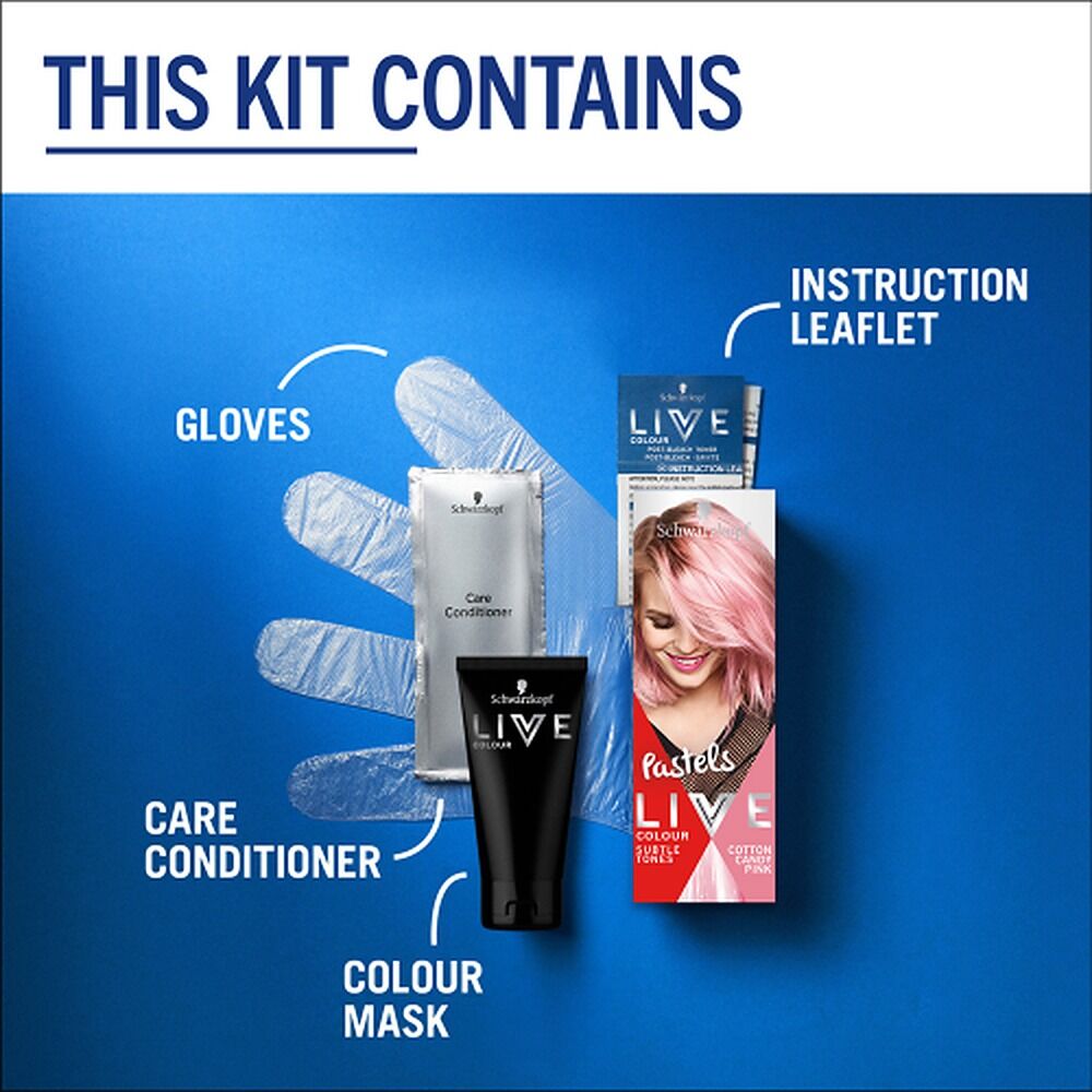 Schwarzkopf LIVE Colour Pastels Cotton Candy Pink 75mL