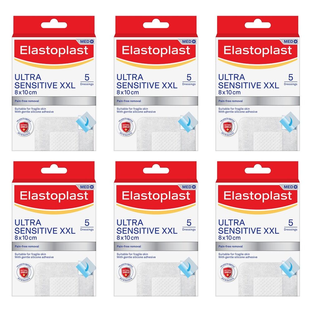 Elastoplast Ultra Sensitive XXL Dressings Pack of 6