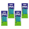 Gillette Blue II Plus Disposable Razor, 5 Pack x 12 Bundle of 4