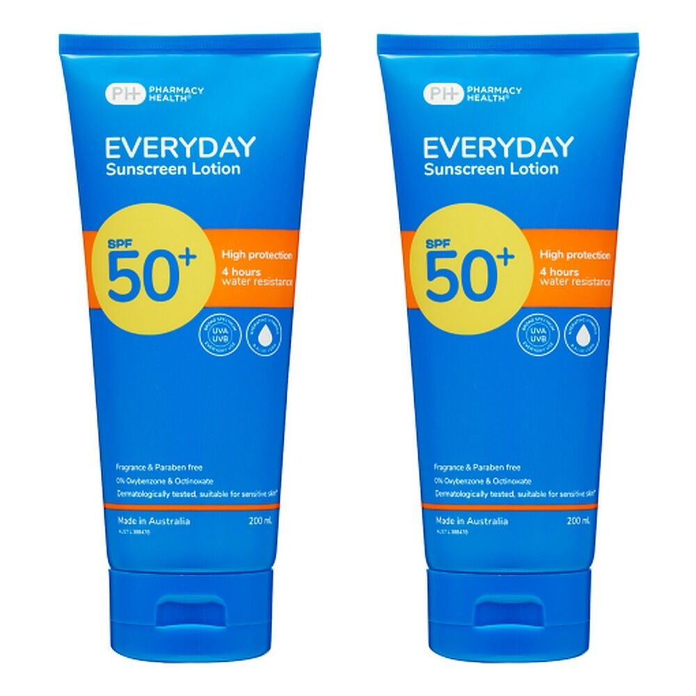 Pharmacy Health Sunscreen Everyday SPF50+ 200mL Pack of 2