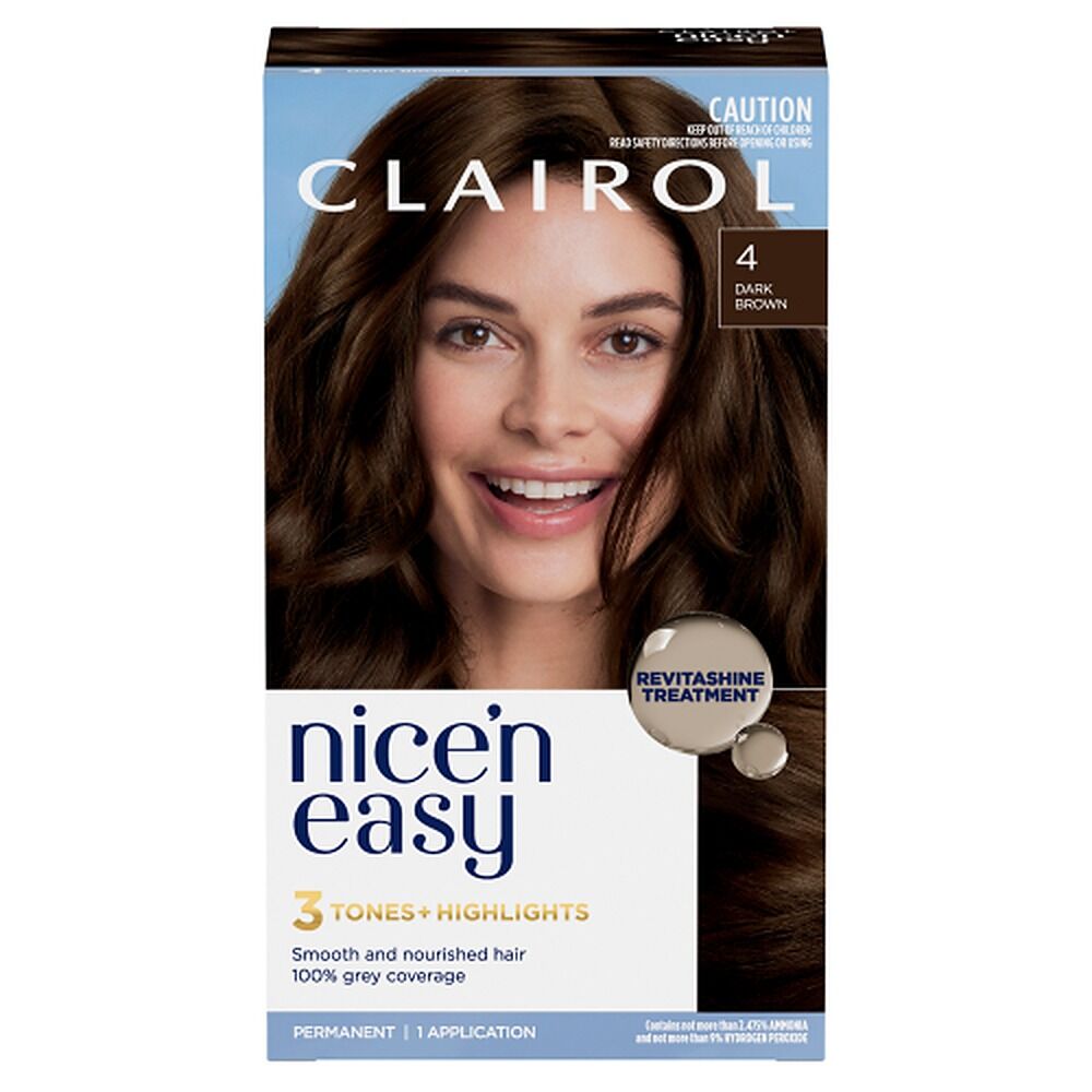 Clairol Nice 'N Easy 4 Natural Dark Brown Permanent Hair Colour