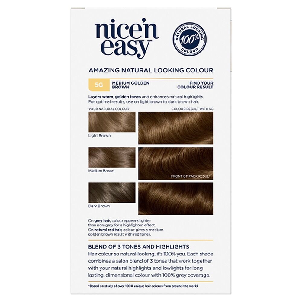 Clairol Nice 'N Easy 5G Medium Golden Brown Permanent Hair Colour