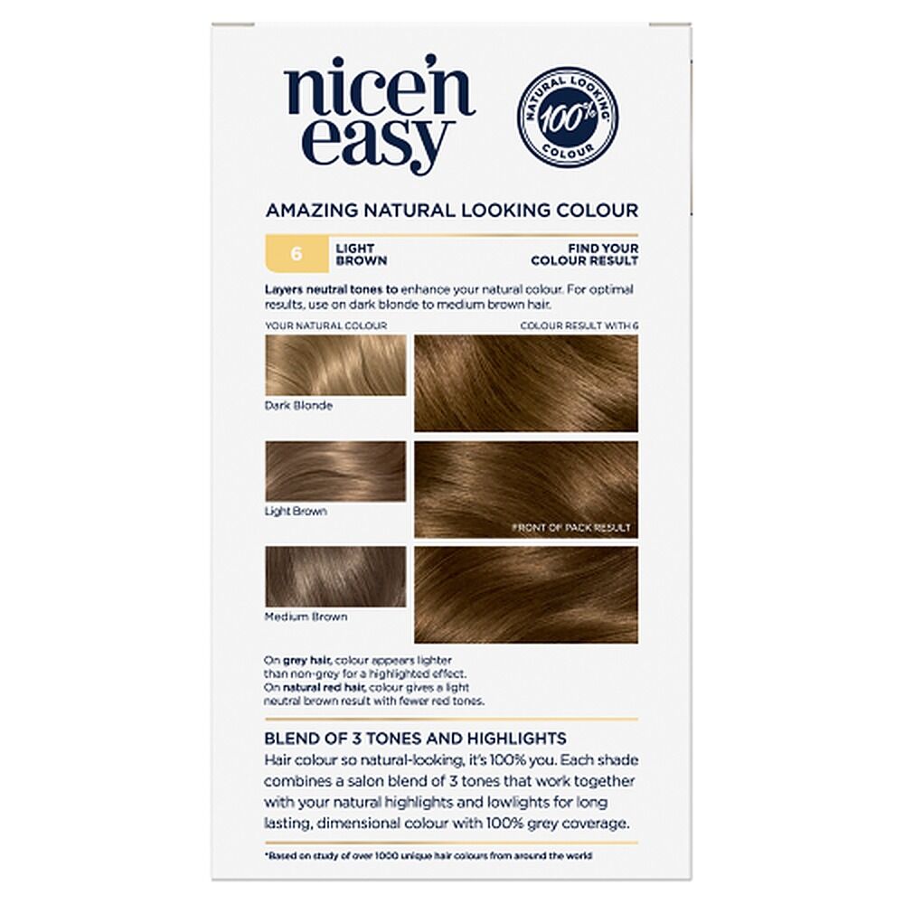 Clairol Nice 'N Easy 6 Light Brown Permanent Hair Colour