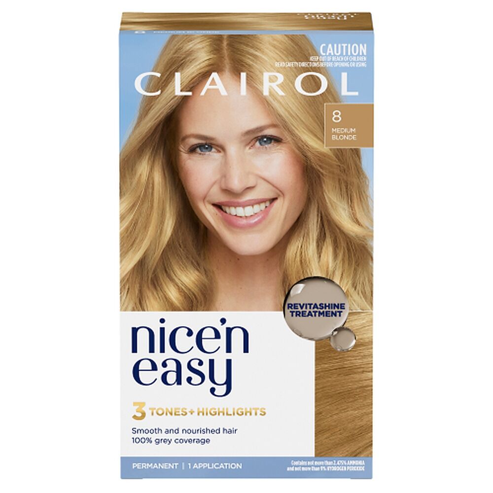 Clairol Nice 'N Easy 8 Natural Medium Blonde Permanent Hair Colour