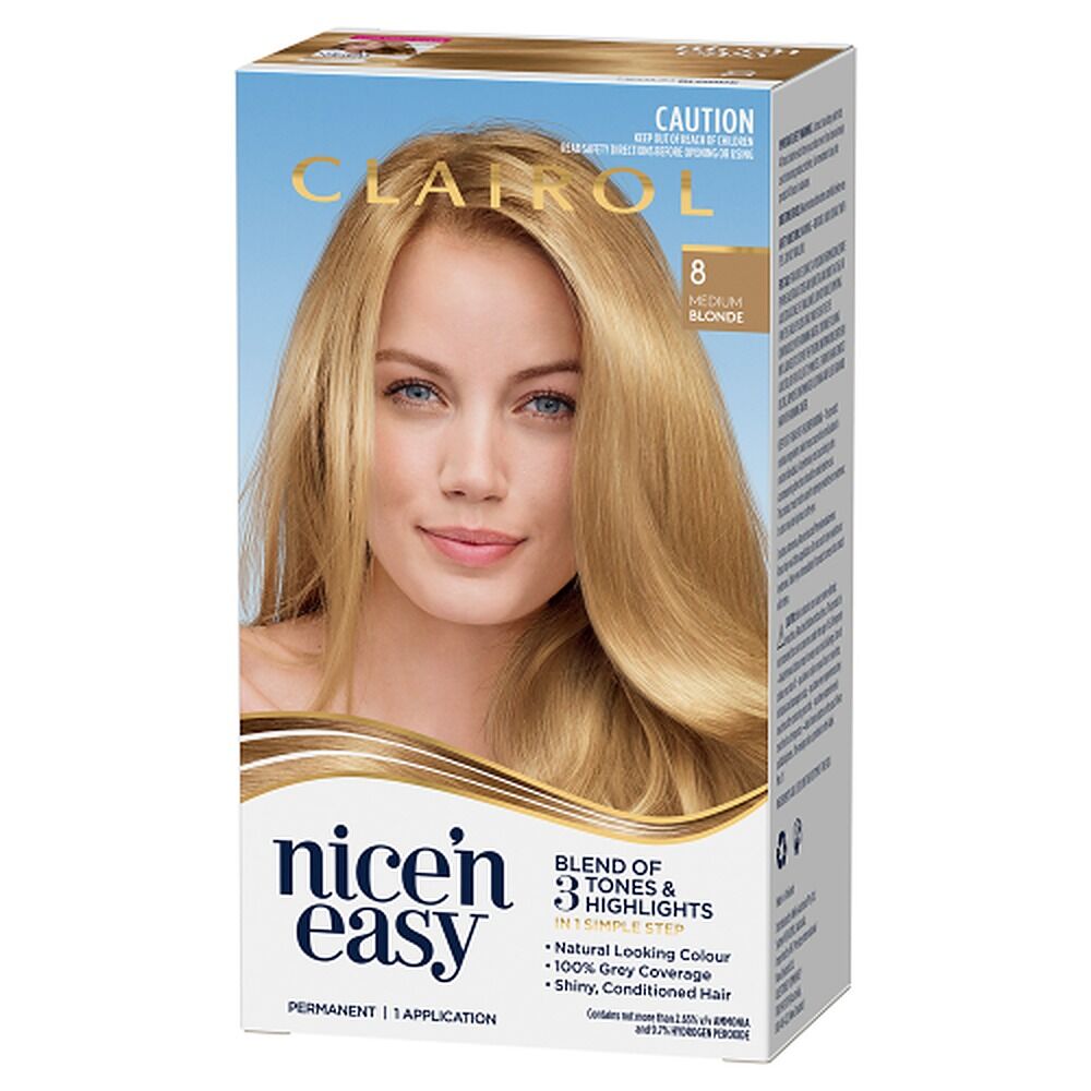 Clairol Nice 'N Easy 8 Natural Medium Blonde Permanent Hair Colour
