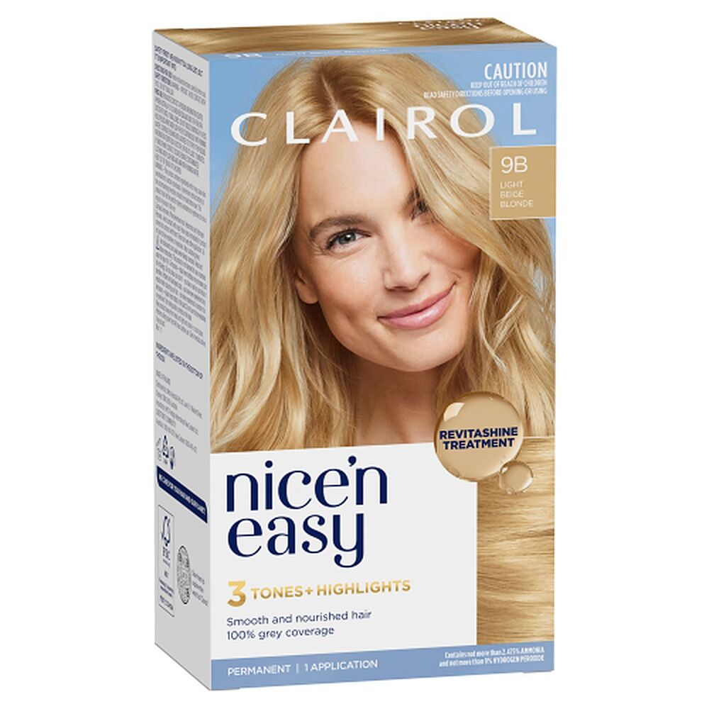 Clairol Nice 'N Easy 9B Light Beige Blonde Permanent Hair Colour