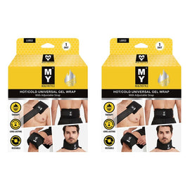 My Universal Hot & Cold Gel Wrap, Adjustable Large Pack of 2