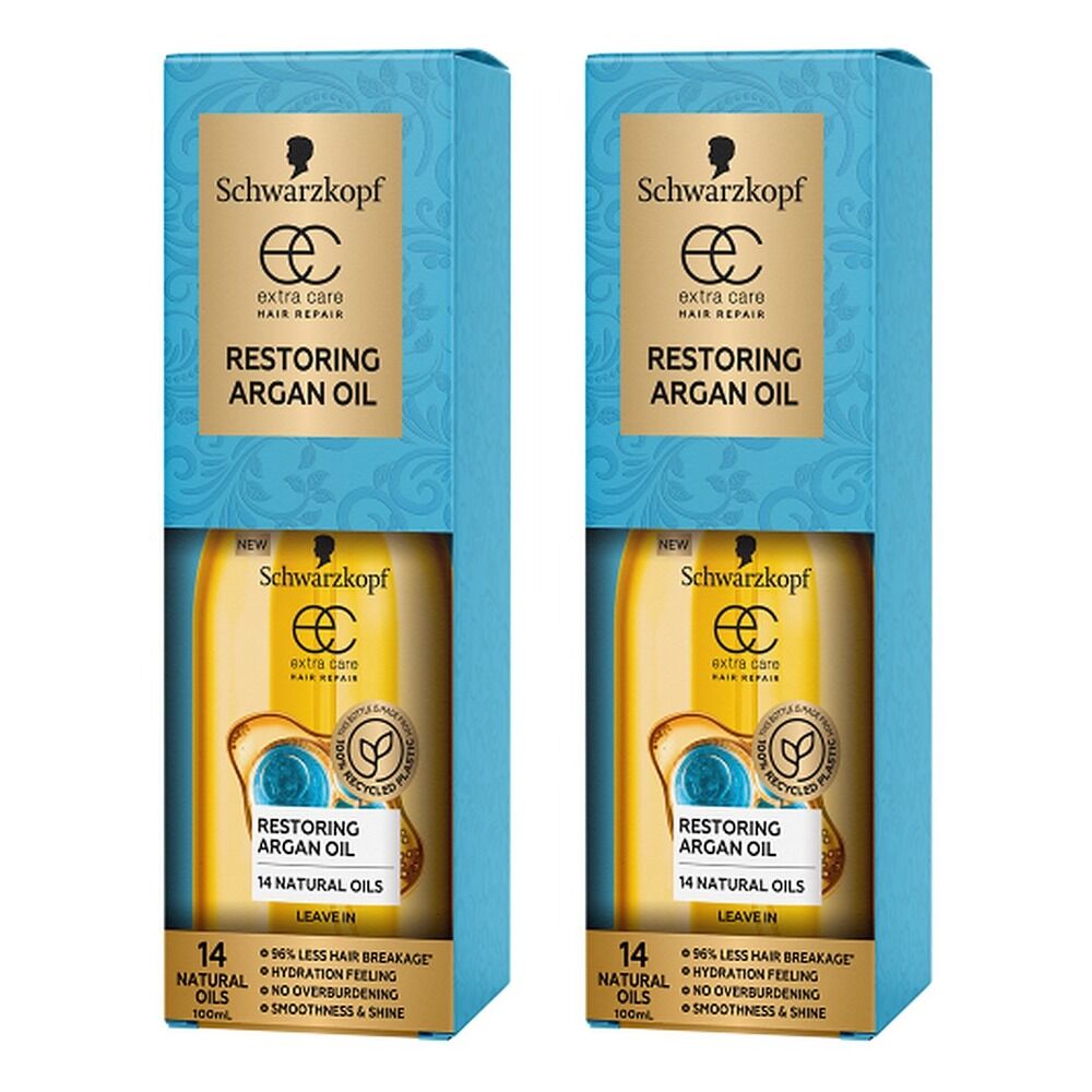 Schwarzkopf Extra Care Restoring Argan Oil 100mL Pack of 2