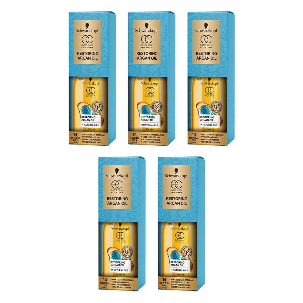 Schwarzkopf Extra Care Restoring Argan Oil 100mL Pack of 5
