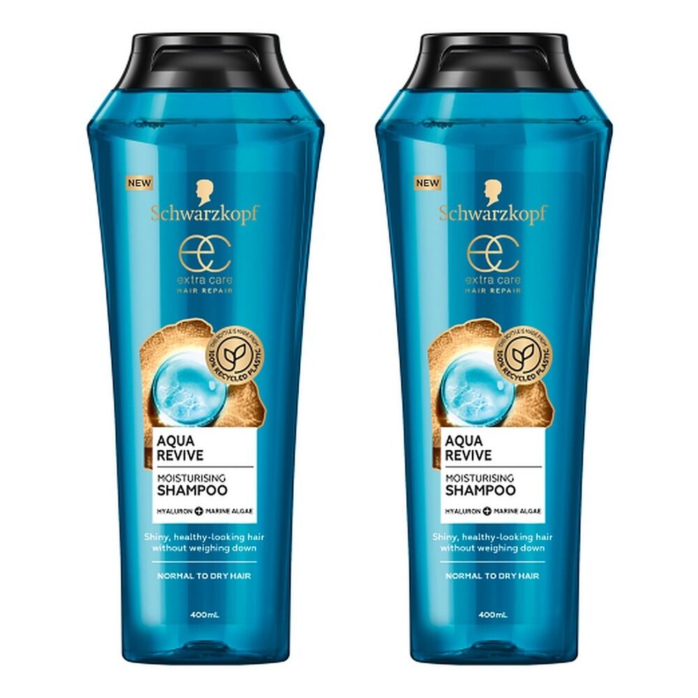 Schwarzkopf Aqua Revive Shampoo 400mL Pack of 2