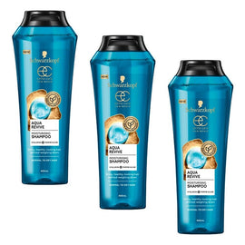 Schwarzkopf Aqua Revive Shampoo 400mL Pack of 3