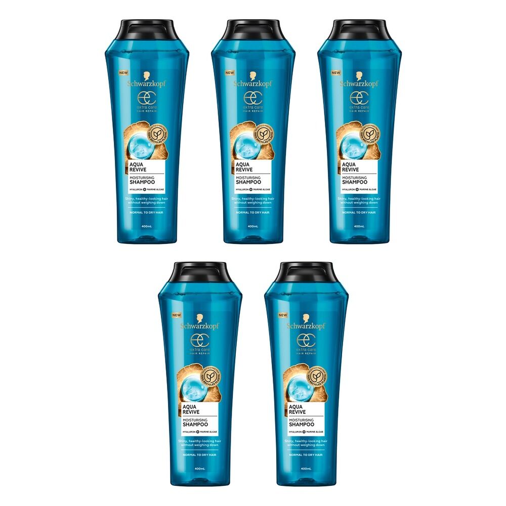 Schwarzkopf Aqua Revive Shampoo 400mL Pack of 5