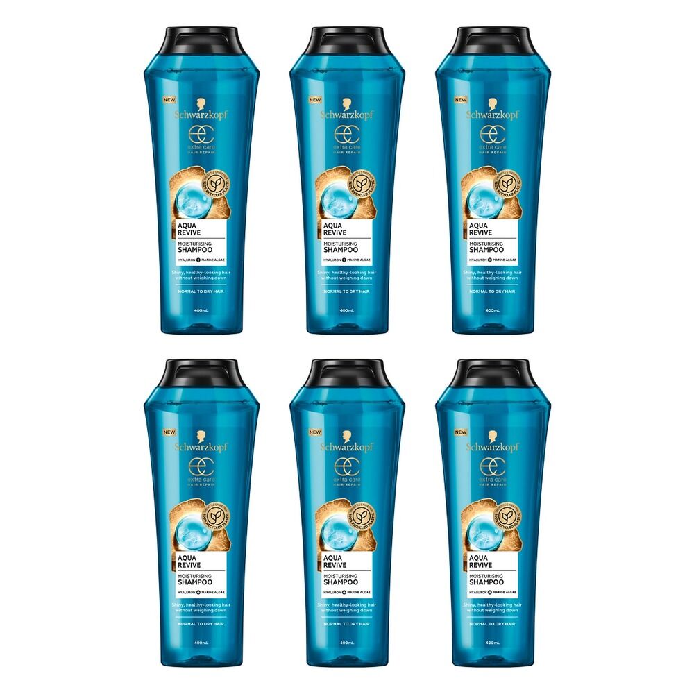 Schwarzkopf Aqua Revive Shampoo 400mL Pack of 6