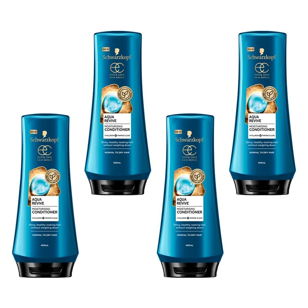 Schwarzkopf Extra Care Aqua Revive Conditioner 400mL Pack of 4