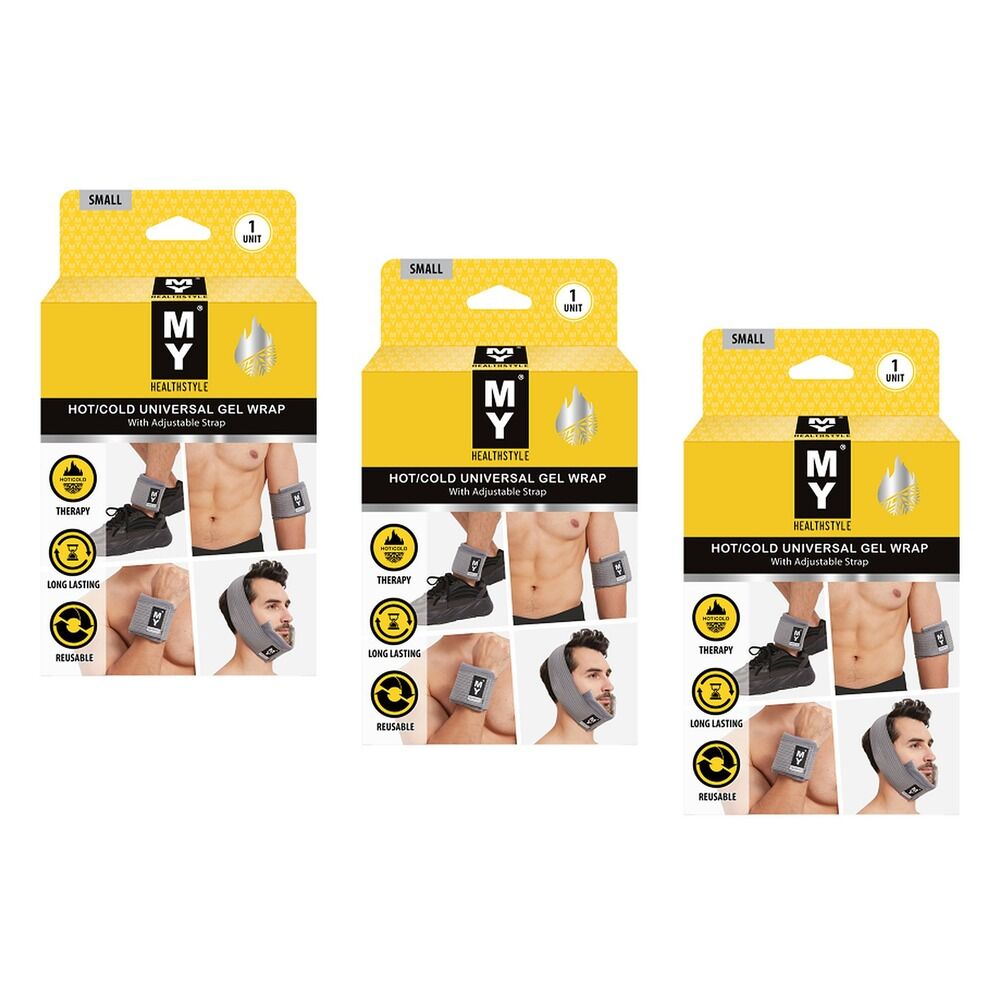 My Hot Cold Universal Gel Wrap Adjustable Small Pack of 3