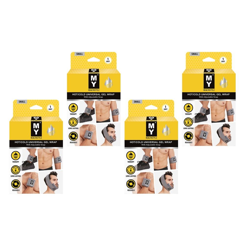 My Hot Cold Universal Gel Wrap Adjustable Small Pack of 4