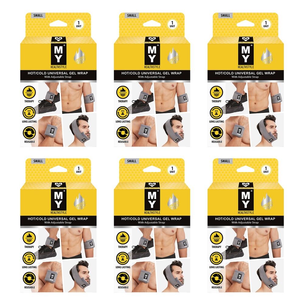 My Hot Cold Universal Gel Wrap Adjustable Small Pack of 6