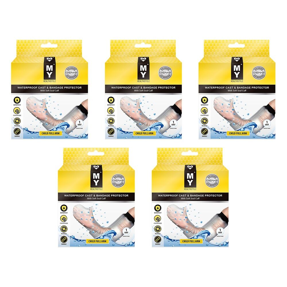MY Waterproof Cast & Bandage Protector Child Full Arm Pack of 5