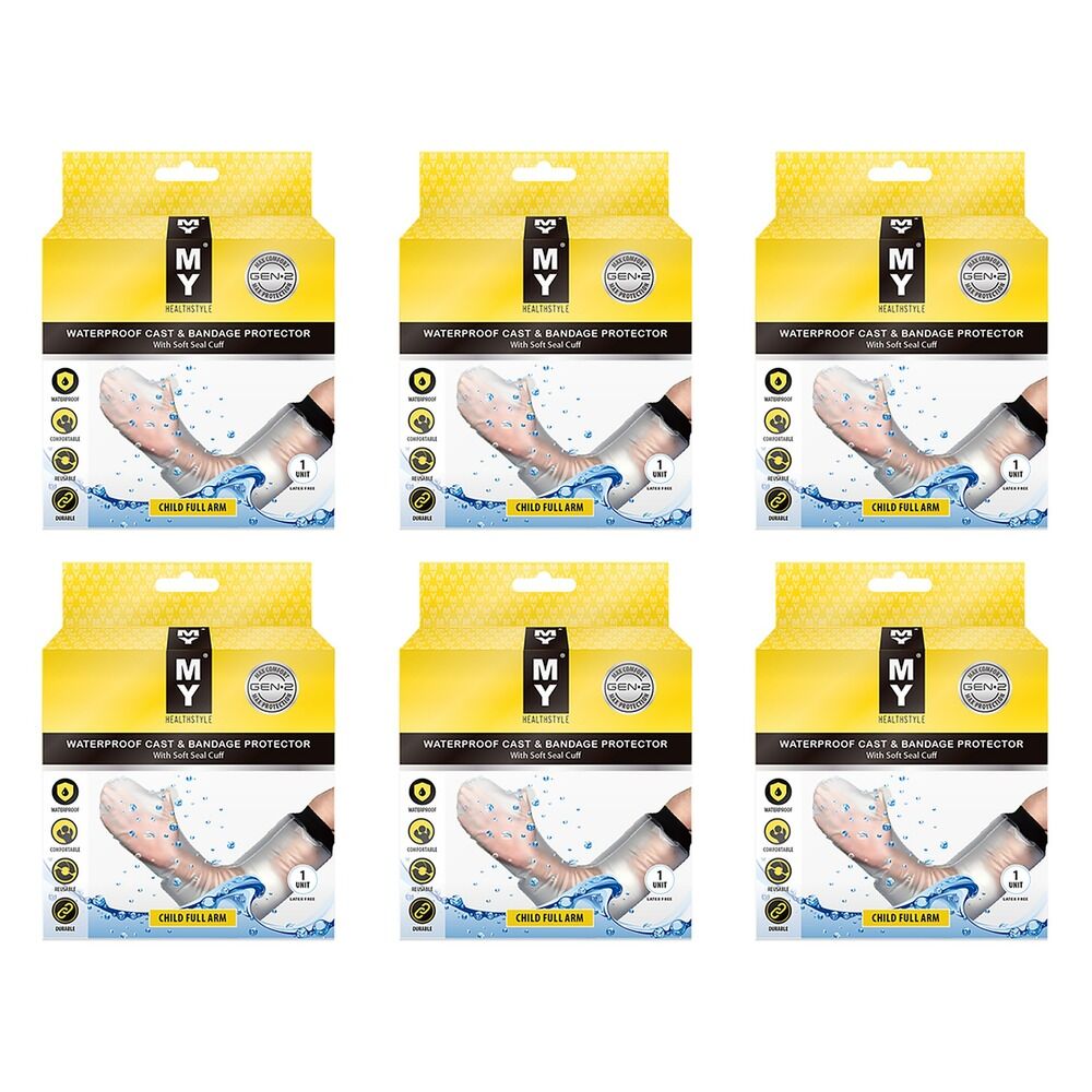 MY Waterproof Cast & Bandage Protector Child Full Arm Pack of 6