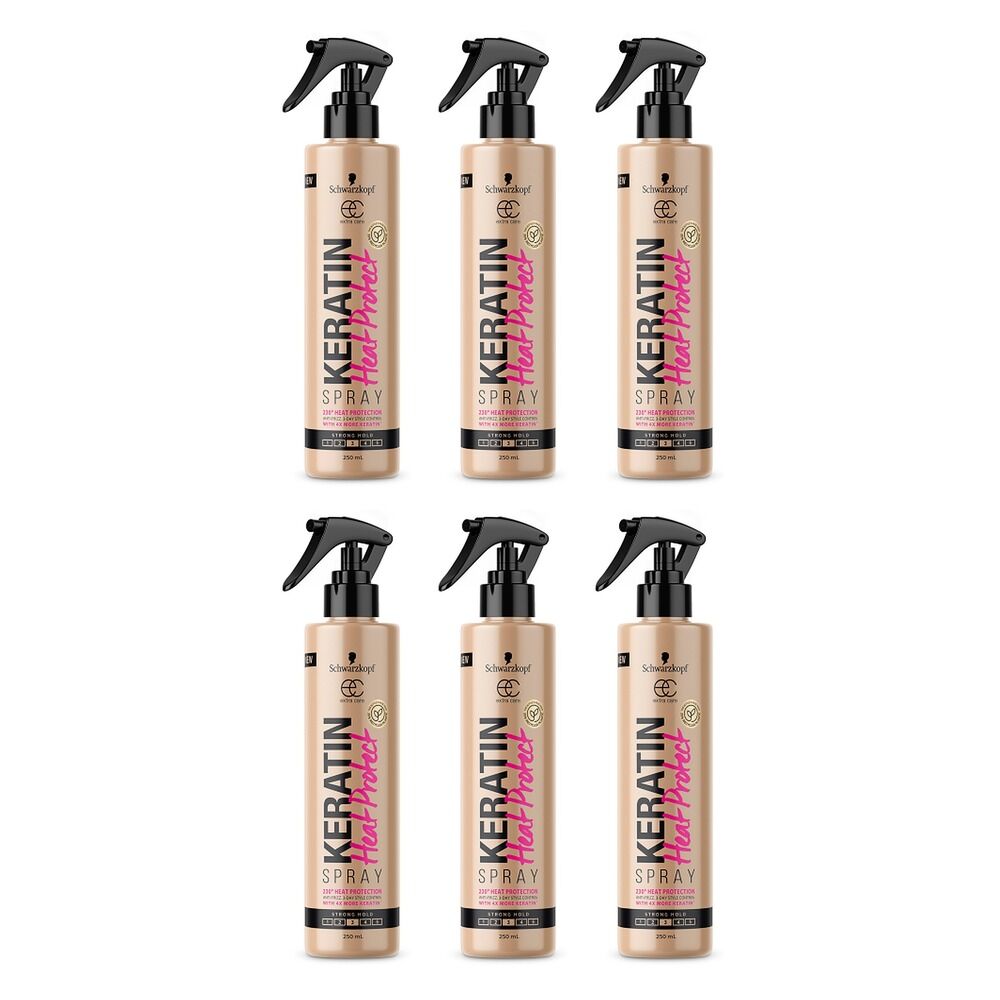 Schwarzkopf Extra Care Keratin Heat Protect Spray 250mL Pack of 6