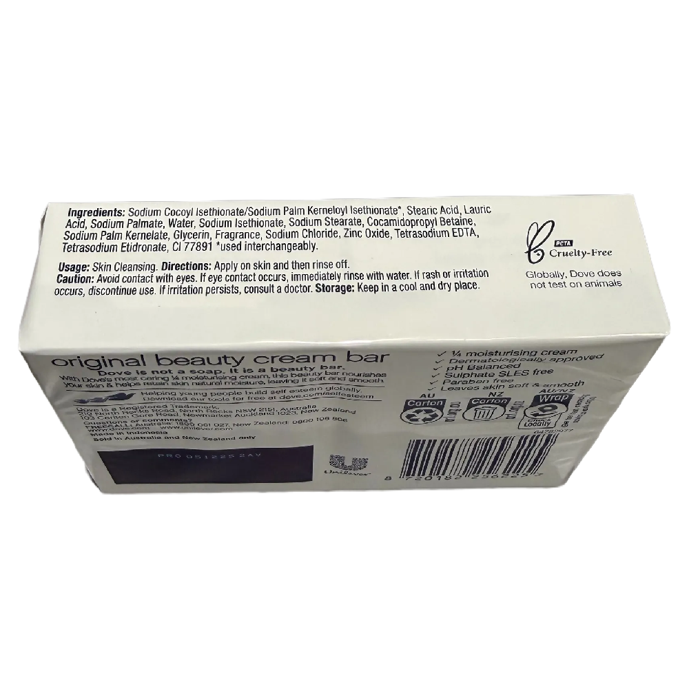 Dove Beauty Cream Bar Original 12 x 90g Moisturising Soap