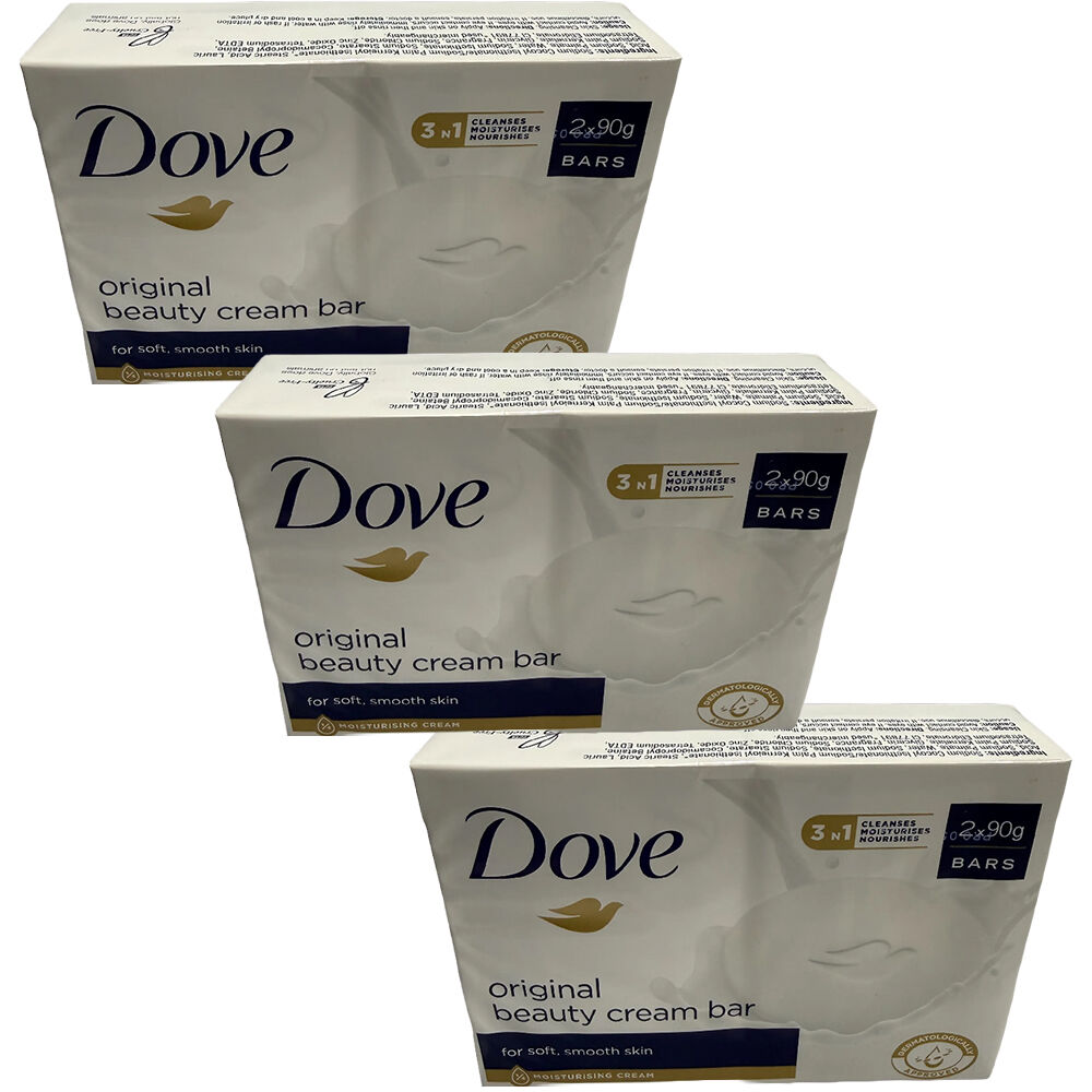 Dove Beauty Cream Bar Original 3 x 90g Moisturising Soap