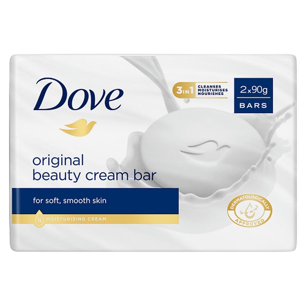 Dove Original Beauty Cream Bar 90g 2 Pack
